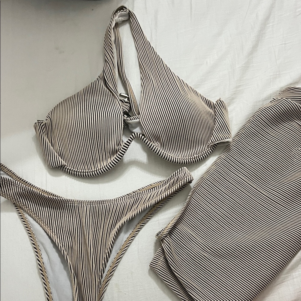 Striped Bikini Set